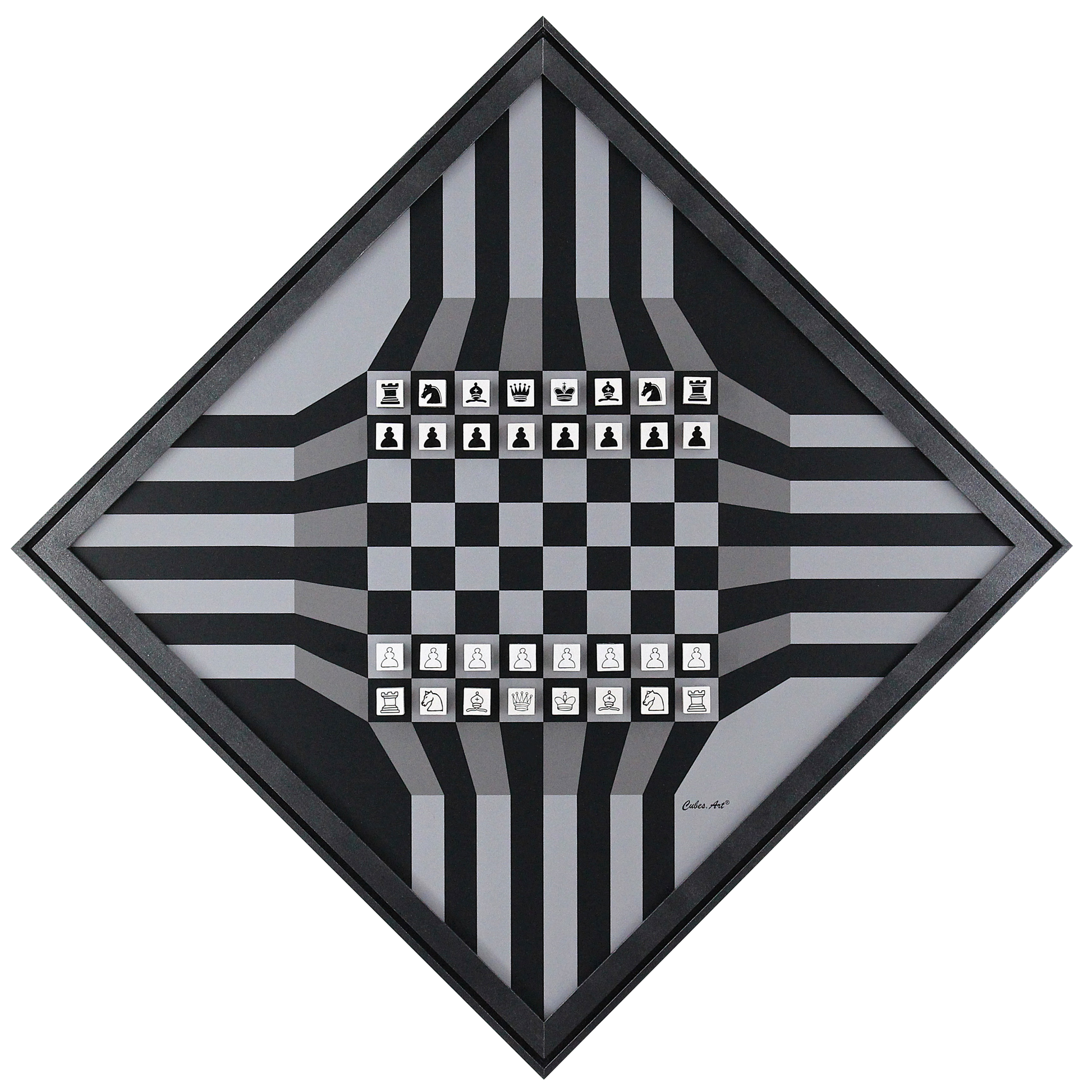 Schachspiel magnetisch Wandschach Wall Chess MESA