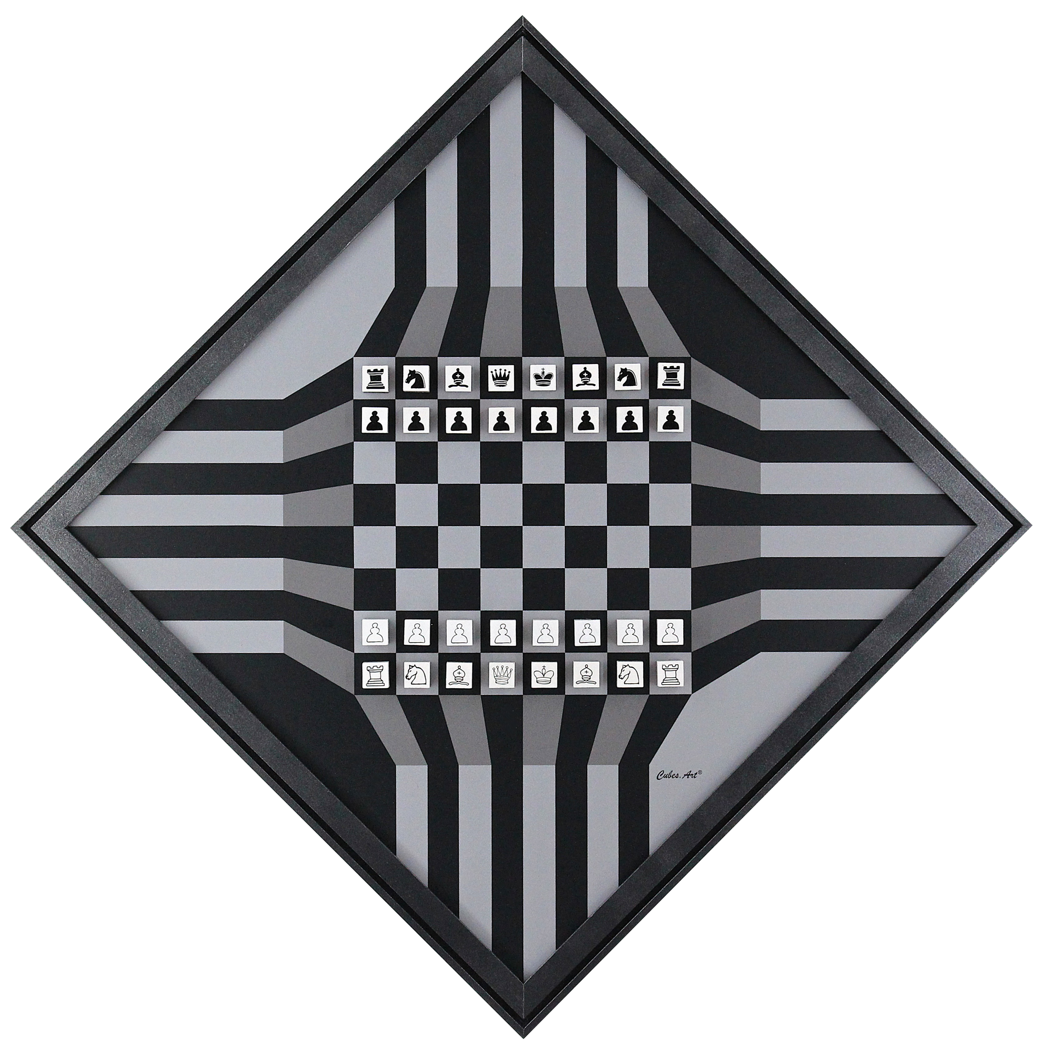 Schachspiel magnetisch Wandschach Wall Chess MESA