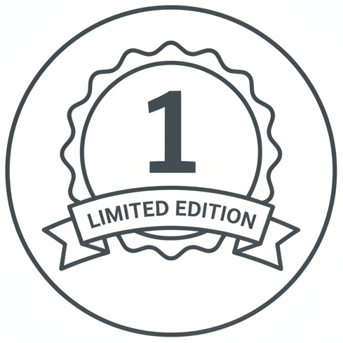 Bitte ein einfaches Icon zum Text "Jedes Stück ein nummeriertes Unikat"